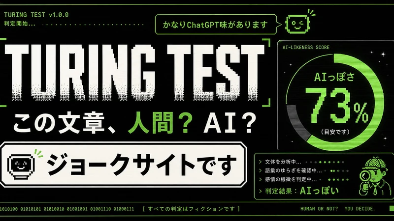 TURING TESTの判定画面イメージ